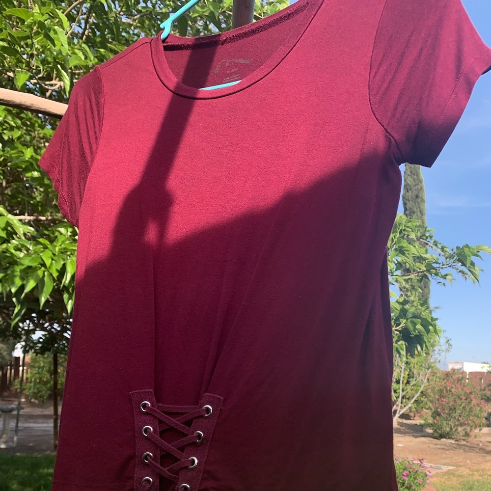 All maroon blouse